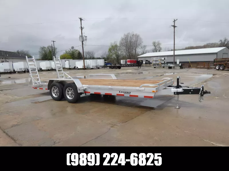 New Legend 7' x 20' Aluminum Equipment Trailer For Sale - 14,000# GVWR - Flexible Financing Options Available