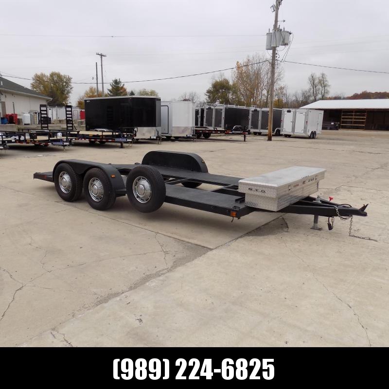 Used 7' x 16' Open Car Hauler For Sale - Winch & Slide-In Ramps Used 7' x 16' Open Car Hauler For Sale - Winch & Slide-In Ramps