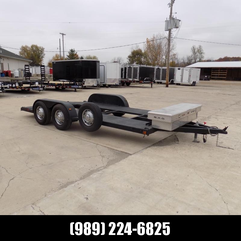 Used 7' x 16' Open Car Hauler For Sale - Winch & Slide-In Ramps Used 7' x 16' Open Car Hauler For Sale - Winch & Slide-In Ramps