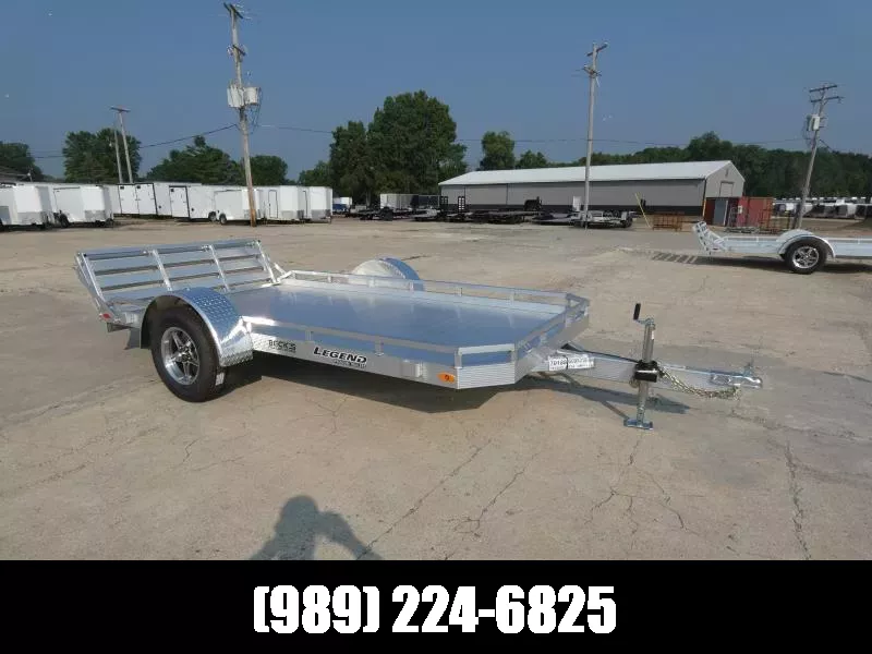 New Legend All Aluminum 7' x 12' Utility Trailer With Aluminum Deck & 3-Way Gate - 3500# Torsion Axle - $0 Down Financing Options Available