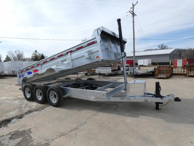 New Galvanized 7 x 16' Dump Trailer For Sale - 24K Telescopic Lift - Corrosion Resistant -Flexible Financing Options & Low Monthly Payments 