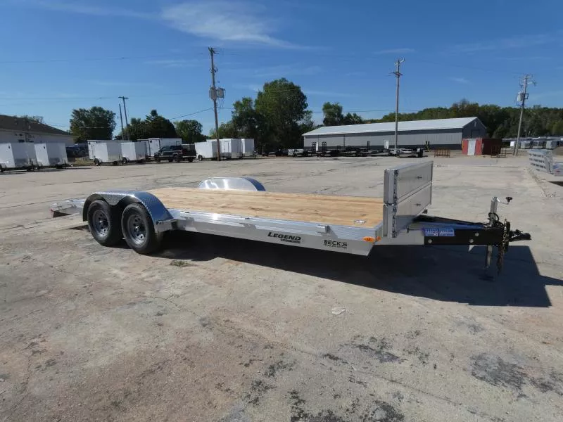 New Legend 7' x 20' Aluminum Open Car Hauler For Sale  - Torsion Axles - Flexible Financing Options Available