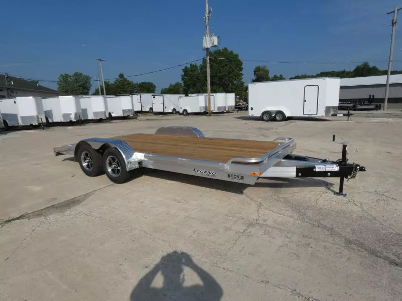 New Legend 7' x 18' Aluminum Open Car Hauler For Sale  - Torsion Axles - Flexible Financing Options Available