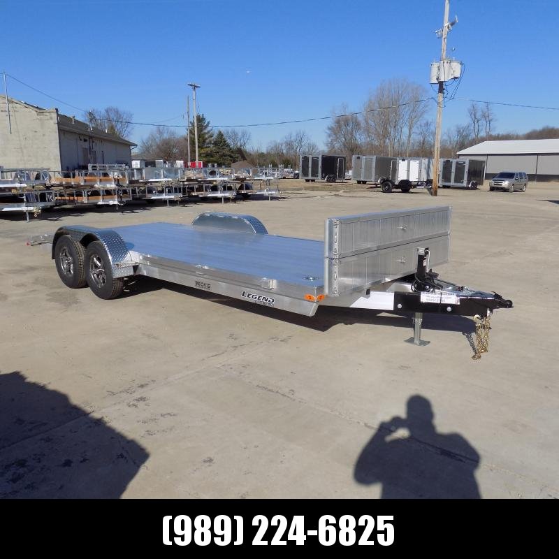 New Legend 7' x 20' Aluminum Open Car Hauler - Torsion Axles - $0 Down & Payments From $129/mo. W.A.C. New Legend 7' x 20' Aluminum Open Car Hauler - Torsion Axles - $0 Down & Payments From $129/mo. W.A.C.