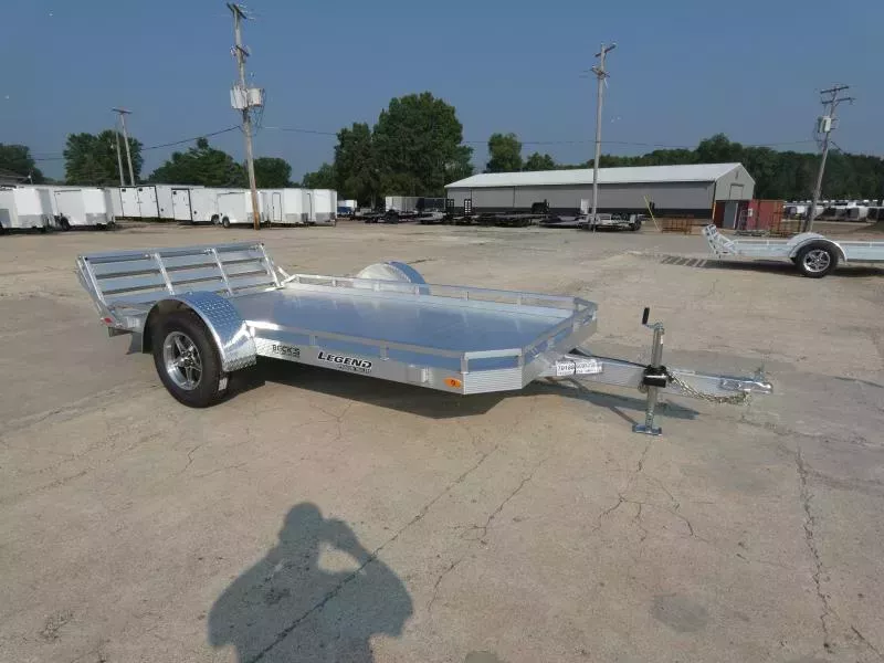 New Legend All Aluminum 7' x 12' Utility Trailer With Aluminum Deck & 3-Way Gate - 3500# Torsion Axle - $0 Down Financing Options Available