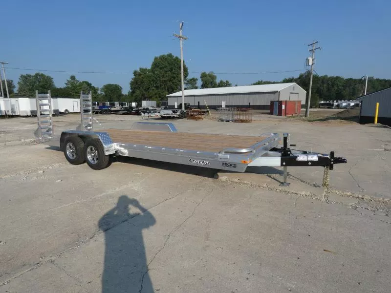 New Legend 7' x 22' Aluminum Equipment Trailer For Sale - Torsion Axles - Flexible Financing Options Available