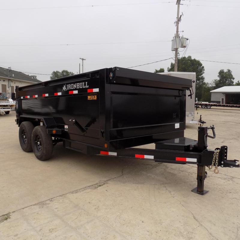 New Iron Bull 7' x 14' Dump Trailer 7 Gage Floor Flexible 0 Down Financing Available 7x14