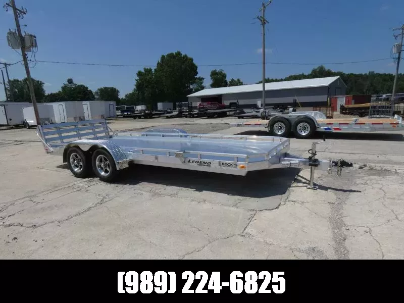New Legend All Aluminum 7' x 18' Utility Trailer With Aluminum Deck & 3-Way Gate - $0 Down Financing Options Available