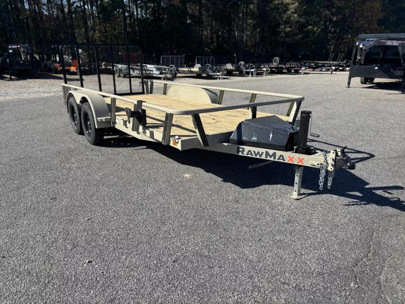 2026 RawMaxx UTX 77X16 FOLD UP GATE W/ TOOL BOX 7K GVWR Utility Trailer