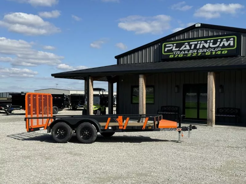 2026 RawMaxx UTX 77X14 W/TOOLBOX AND 4' FOLDING GATE 7K GVWR Utility Trailer