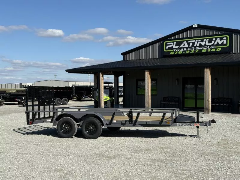 2026 RawMaxx UTX 77X16 W/TOOLBOX AND 4' FOLDING GATE 7K GVWR Utility Trailer