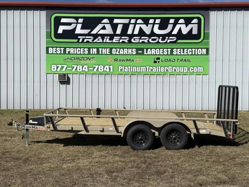2026 RawMaxx UTX 77X16 W/TOOLBOX AND 4' FOLDING GATE 7K GVWR Utility Trailer