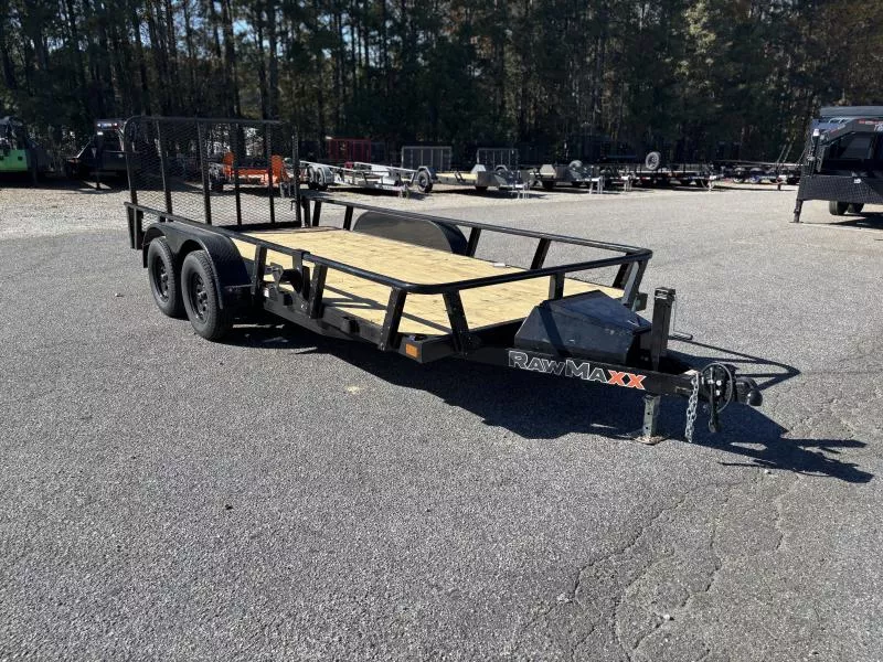 2026 RawMaxx UTX 77X16 FOLD UP GATE W/ TOOL BOX 7K GVWR Utility Trailer