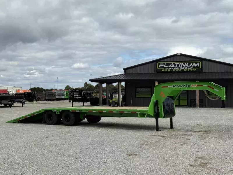 2026 RawMaxx HTX 102X32 GOOSENECK HYDRAULIC DISC BRAKE 11' HYDRAULIC DOVE/JACKS 24K GVWR
