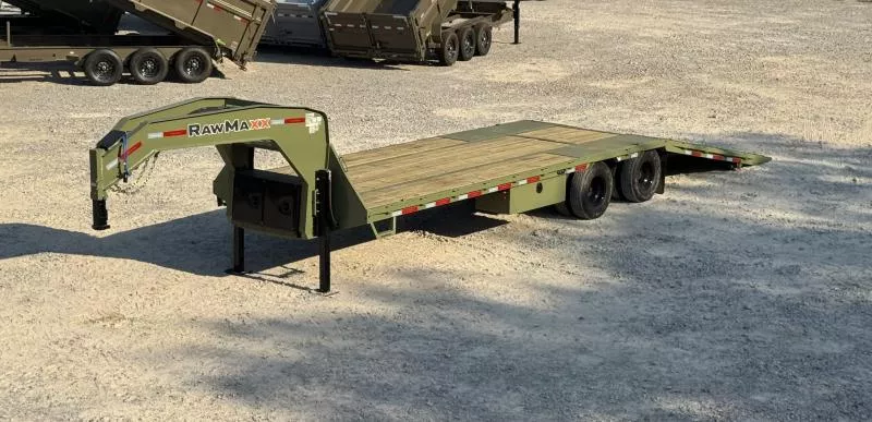 2026 RawMaxx HTX 102X32 GOOSENECK HYDRAULIC DISC BRAKE 11' HYDRAULIC DOVE/JACKS 24K GVWR