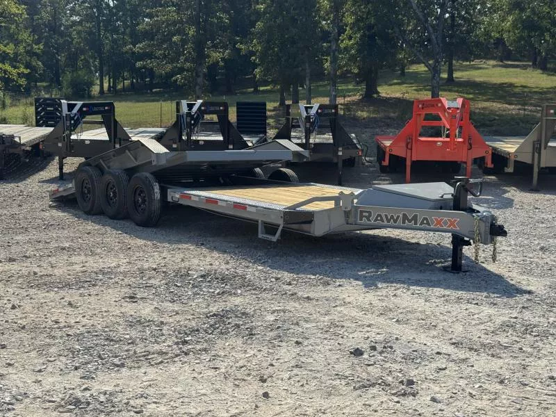 2026 RawMaxx G3X 102X26 BUMPER PULL GRAVITY TILT TRAILER RHINO LINED FENDERS 21K GVWR Tilt Trailer