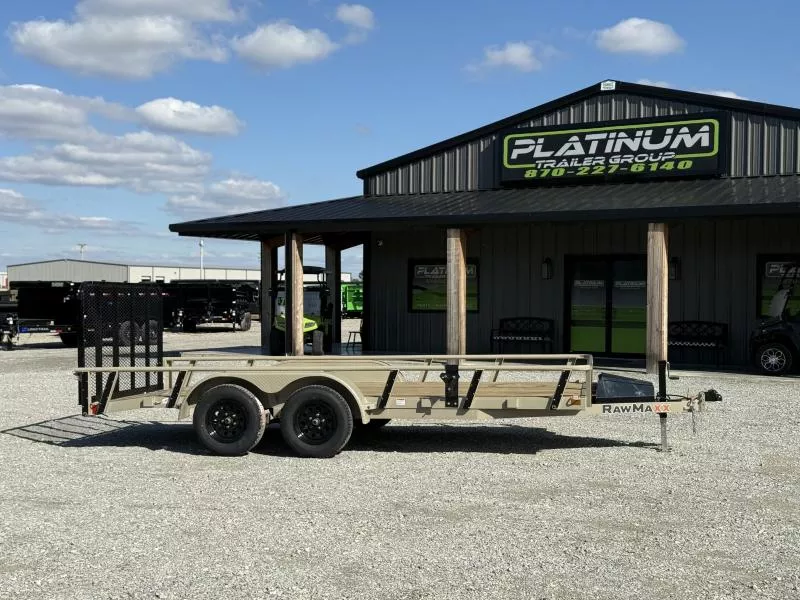 2026 RawMaxx UTX 83X16 W/TOOLBOX AND 4' FOLDING GATE 7K GVWR Utility Trailer