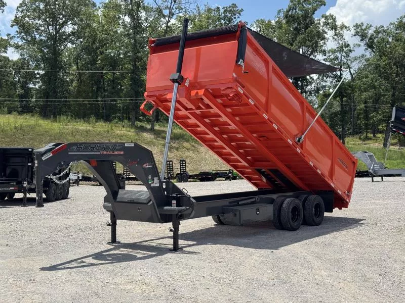 2025 Horizon Trailers HZH 96X20X4 HIGH SIDE TANDEM DUAL TELESCOPIC Dump Trailer 25K GVWR