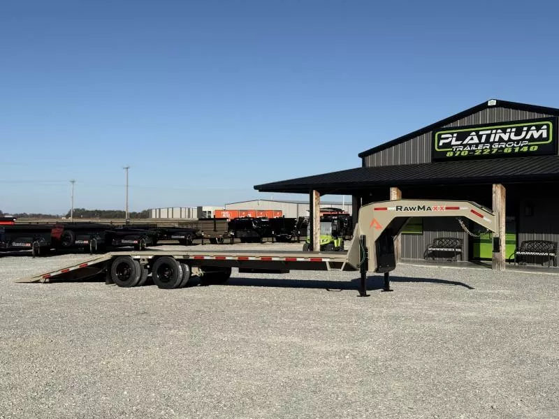 2026 RawMaxx HTX 102X32 GOOSENECK HYDRAULIC DISC BRAKE 11' HYDRAULIC DOVE/JACKS 30K GVWR