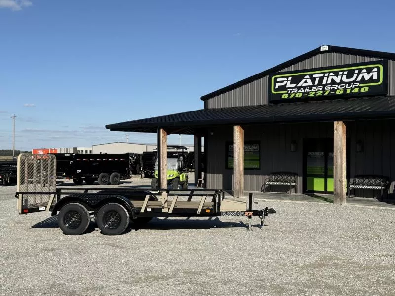 2026 RawMaxx UTX 77X14 W/TOOLBOX AND 4' FOLDING GATE 7K GVWR Utility Trailer