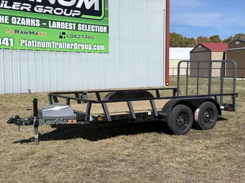 2026 RawMaxx UTX 83X14 W/TOOLBOX AND 4' FOLDING GATE 7K GVWR Utility Trailer