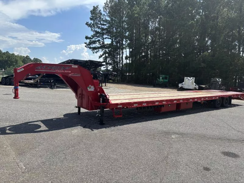 2025 Horizon Trailers FHZSS 102X40 GOOSENECK HOTSHOT SUPER SINGLE 10K W/SLIDE RATCHETS 25,000 GVWR Flatbed Trailer