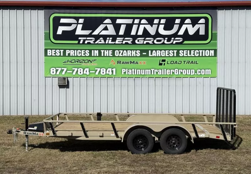 2026 RawMaxx UTX 83X16 W/TOOLBOX AND 4' FOLDING GATE 7K GVWR Utility Trailer