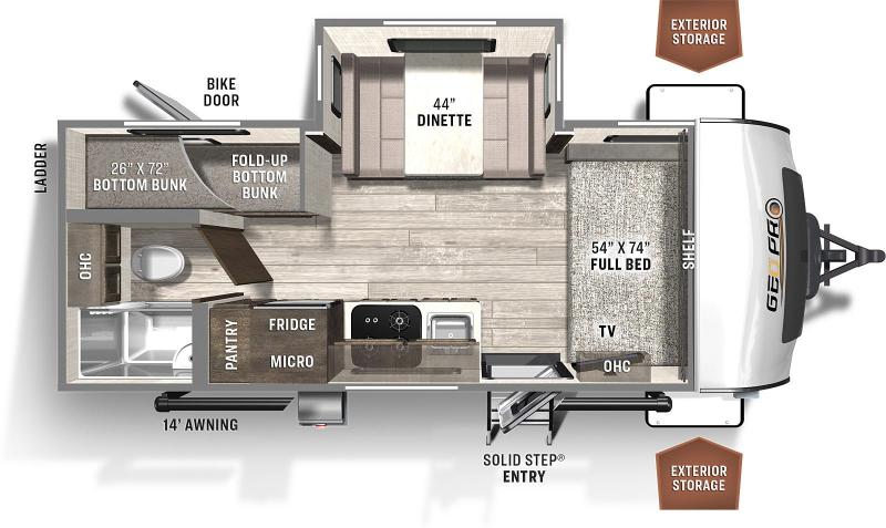 2022 Forest River Rockwood Geo Pro 20BHS Travel Trailer RV 2022 Forest River Rockwood Geo Pro 20BHS Travel Trailer RV