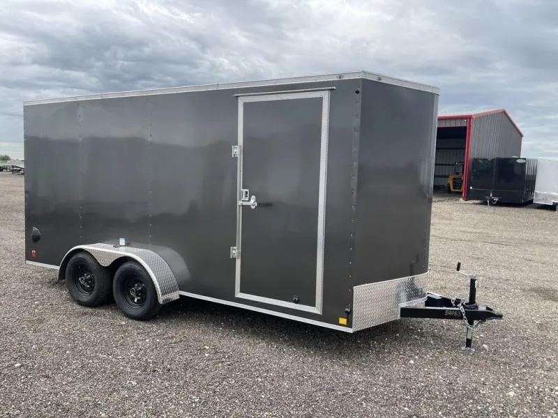  Continental Cargo 7X16 - 7Ft Tall - Ramp Flap - Dome Light - Semi Sc 