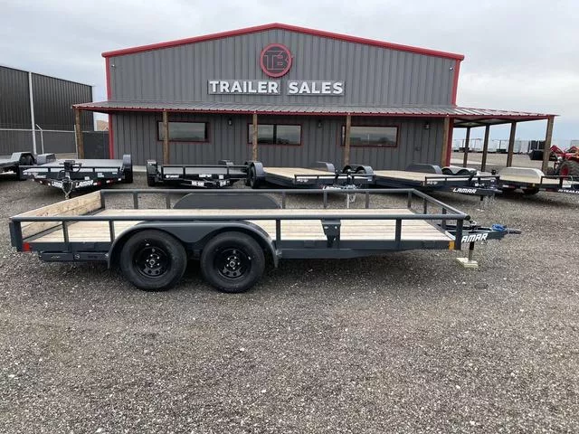  Lamar 83X16 Utility Trailer - 4" Frame - Ramps - Pipe Ra 