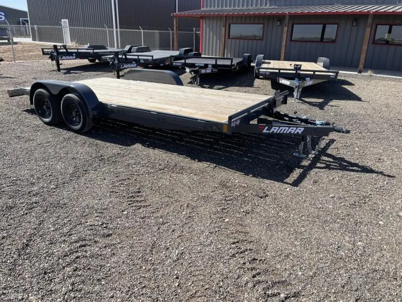 Lamar 83X18 Wood Floor Car Hauler Trailer - 5? Frame - S