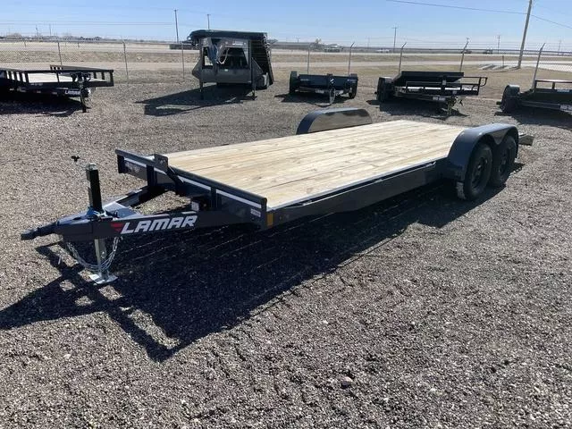 Lamar 83X20 Wood Floor Car Hauler Trailer - 5? Frame - S