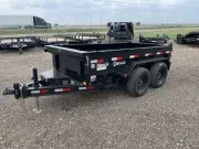  Delco 5X10 (7K) Dump Trailer w/ Scissor Hoist - 6" I-Beam Frame - Spreader Gate 