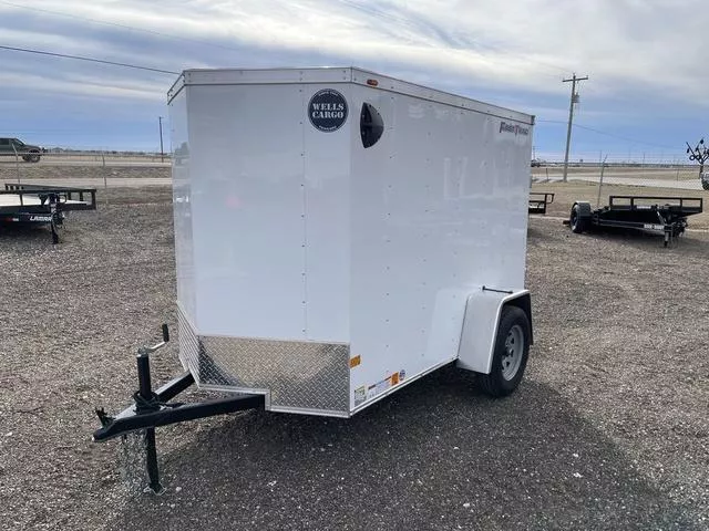 Wells Cargo 5X8 Enclosed Cargo Trailer - Ramp Door - Radial Ti