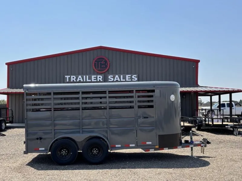 Delco 6X16 Stock Trailer - 6K Axles - 6.5Ft Tall - Dome Light