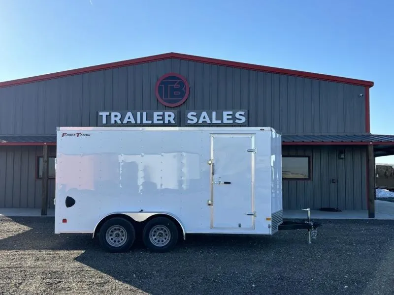  Wells Cargo 7X14 Fasttrac Enclosed Cargo Trailer W/ Rope Rings 