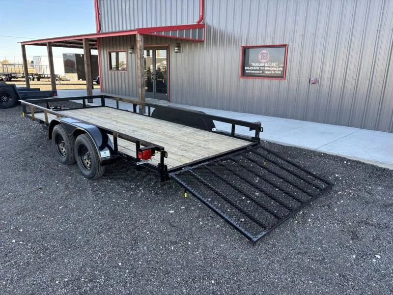  Buck Dandy 77X16 Utility Trailer - 4Ft Spring Assisted Ramp G 