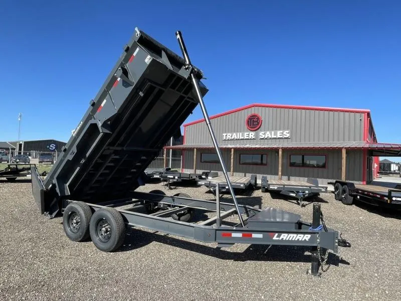  Lamar 83X14 Low-Profile (14K) Dump Trailer - Telescopic  