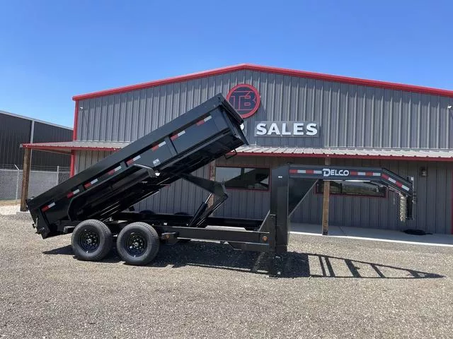  Delco 83X14 - 2Ft Sides - Heavy Duty Gooseneck Dump Trai 