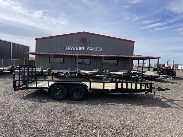  East Texas Trailers 83X20 Utility Trailer W/ Side Ramps & Ramp Gate 