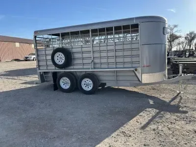 2025 GR Trailers 6.8' x 16' Bumper Pull Tamden Axle Stock Trailer ( BFST6818W10LR) Stock / Stock Com
