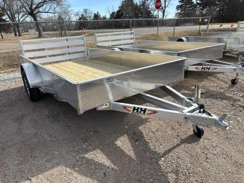 2026 H and H Trailer 2026 H and H Trailer 76x12 Aluminum Solid Side Utility Trailer 3K Idler