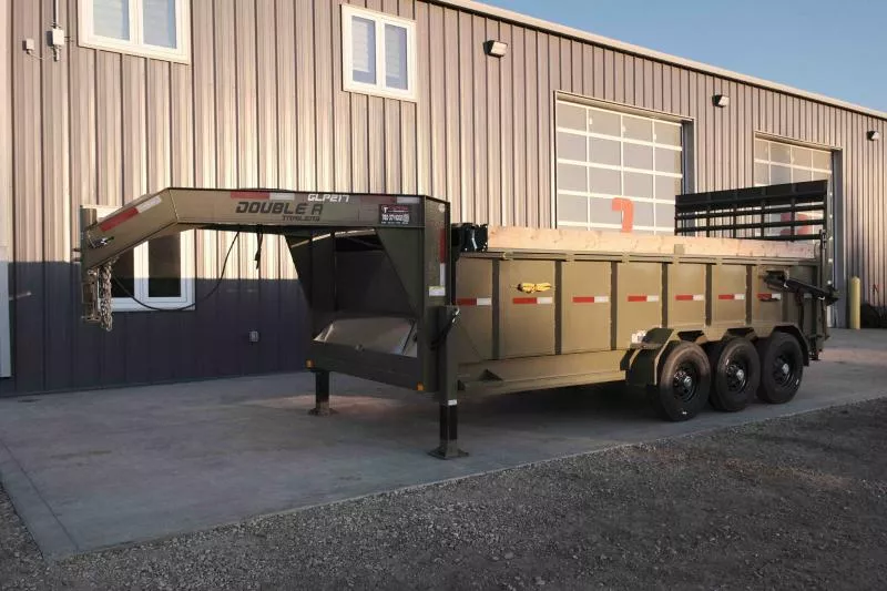 2025 Double A Gooseneck Low Profile HI SIDE Dump Trailer 83" x 18' (24150LB GVW)