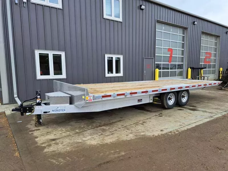 2026 NORDTEK High Boy Flat deck Deckover TILT Aluminum Trailer - 8.5' x 24' (15400GVW)