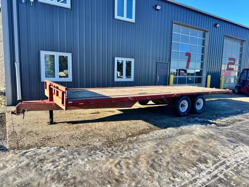 2018 USED Strudi Built 8 x 24 highboy equipment trailer (15400 lbs gvw)