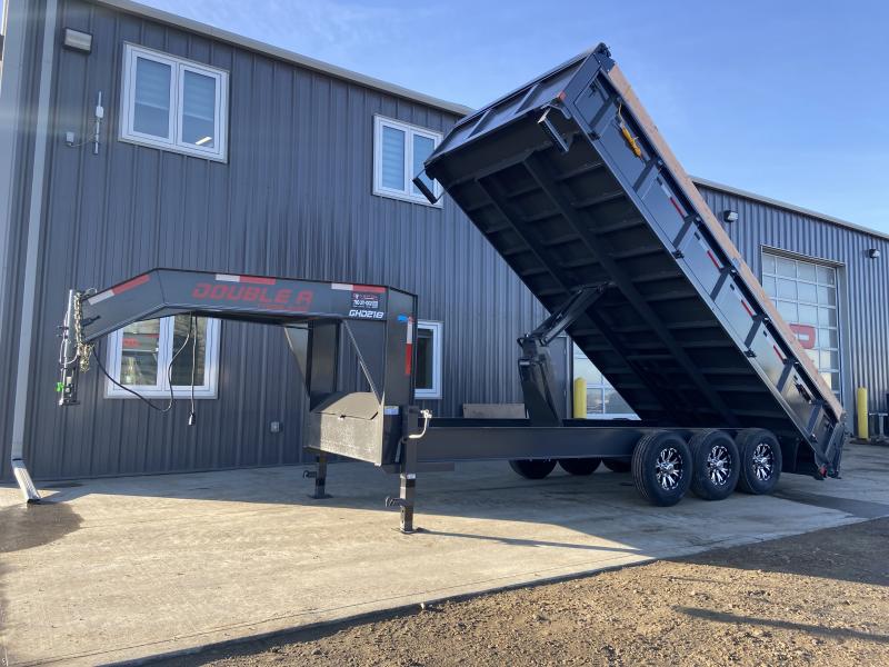 2024 Double A Pro Series Heavy Duty Gooseneck Deckover Dump Trailer - Fold Down Sides 8' x 20' (24,000LB GVW)  f1TnDEjdhc06