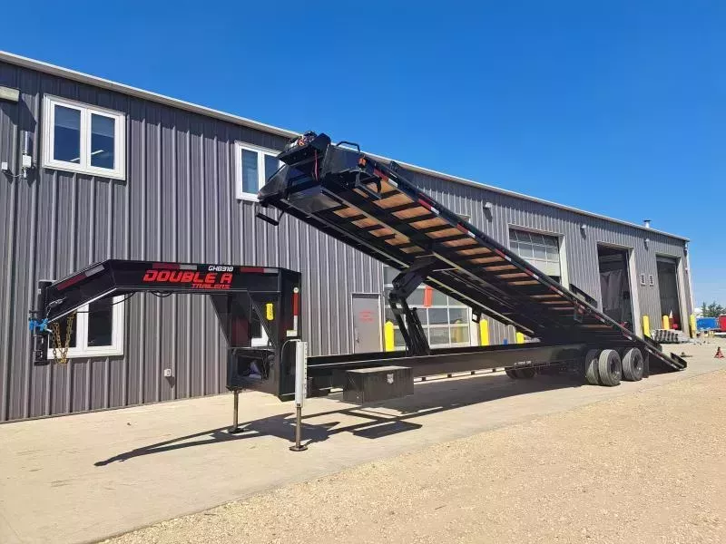 3 - 4 WEEKS - 2026 Double A Trailers Gooseneck High Boy Full Tilt Deck Over Container Trailer - 8.5'x40' (34500GVW)