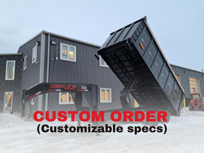 2026 Double A Dump Trailer 8' x 20' Heavy Duty Gooseneck Deckover- 6' Sides (27,600LB GVW) 