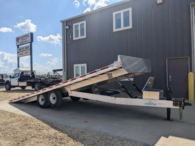 2026 NORDTEK High Boy Flat deck Deckover TILT Aluminum Trailer - 8.5' x 24' (17600GVW) 8000LB AXLES UPGRADED