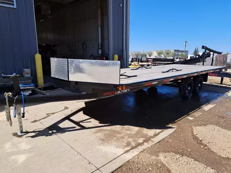2026 Double A Trailers Sled Trailer 8.5' X 24' (11000lb GVW) Snowmobile Trailer W/Shield - 4 Sled , Drive Off Front